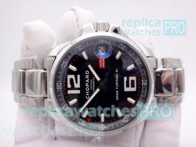 Copy Chopard 1000 Mille Miglia Gran Turismo XL Watch SS Black Dial